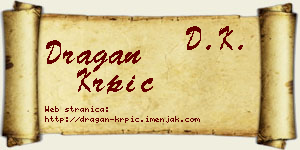 Dragan Krpić vizit kartica